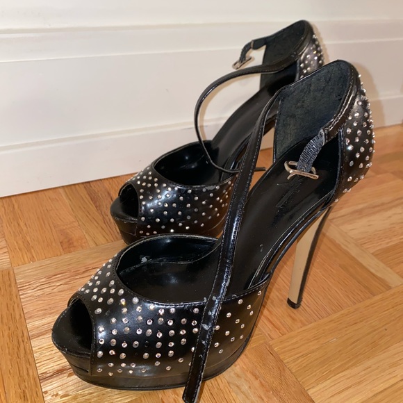 Black rhinestone platform pump size 7 high heel - Picture 5 of 10